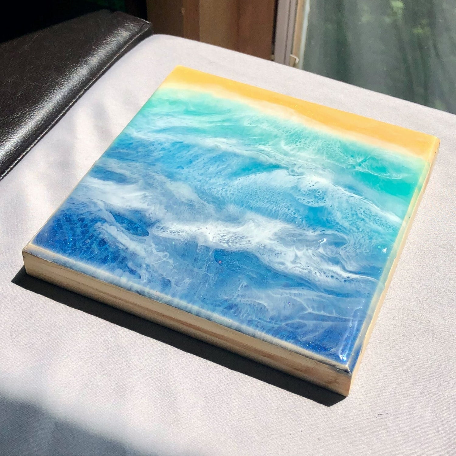 Calm Shore - Resin Ocean Painting - Driftless Enchantments