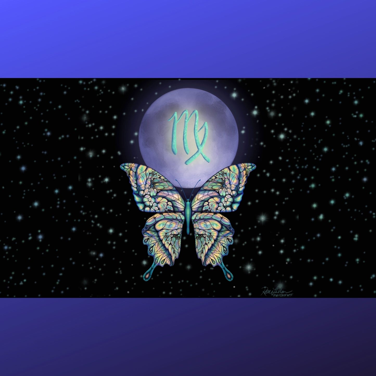 Desktop Wallpaper (Digital Download) - "Full Moon in Virgo" - Driftless Enchantments