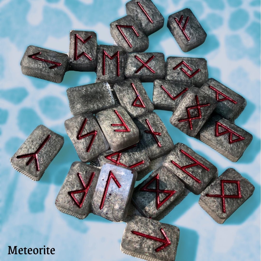 Handmade Resin Runes - Meteorite - Driftless Enchantments