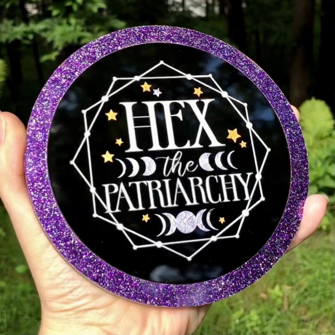 Hex the Patriarchy Plaque - Purple - Driftless Enchantments