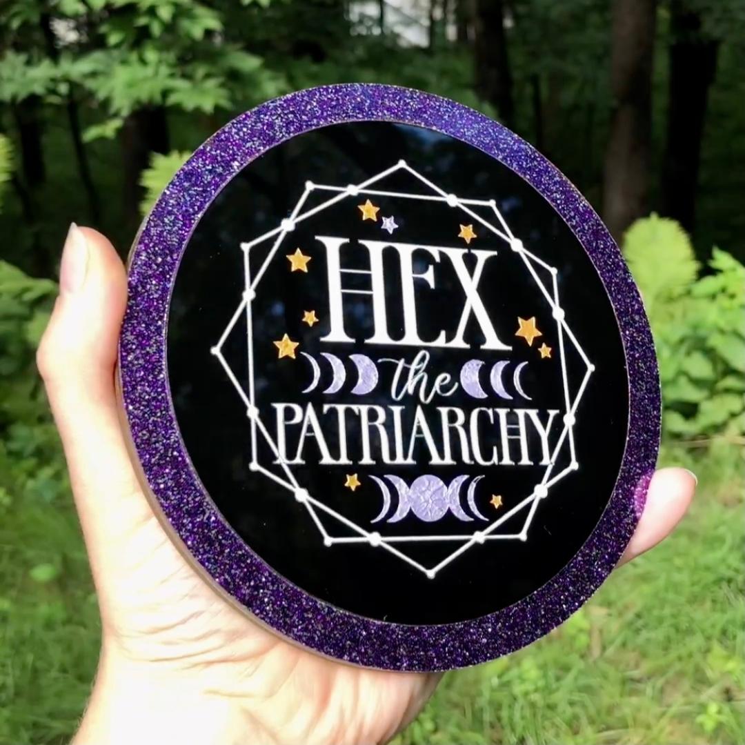 Hex the Patriarchy Plaque - Purple - Driftless Enchantments