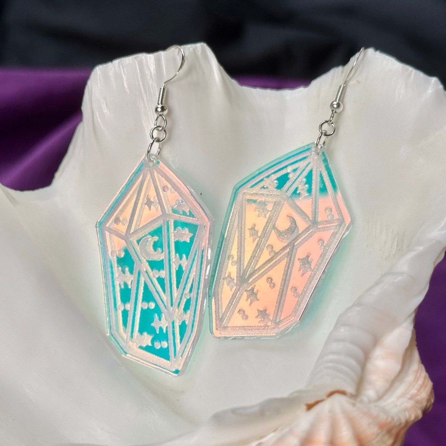 Iridescent Mystic Crystal Earrings - Driftless Enchantments