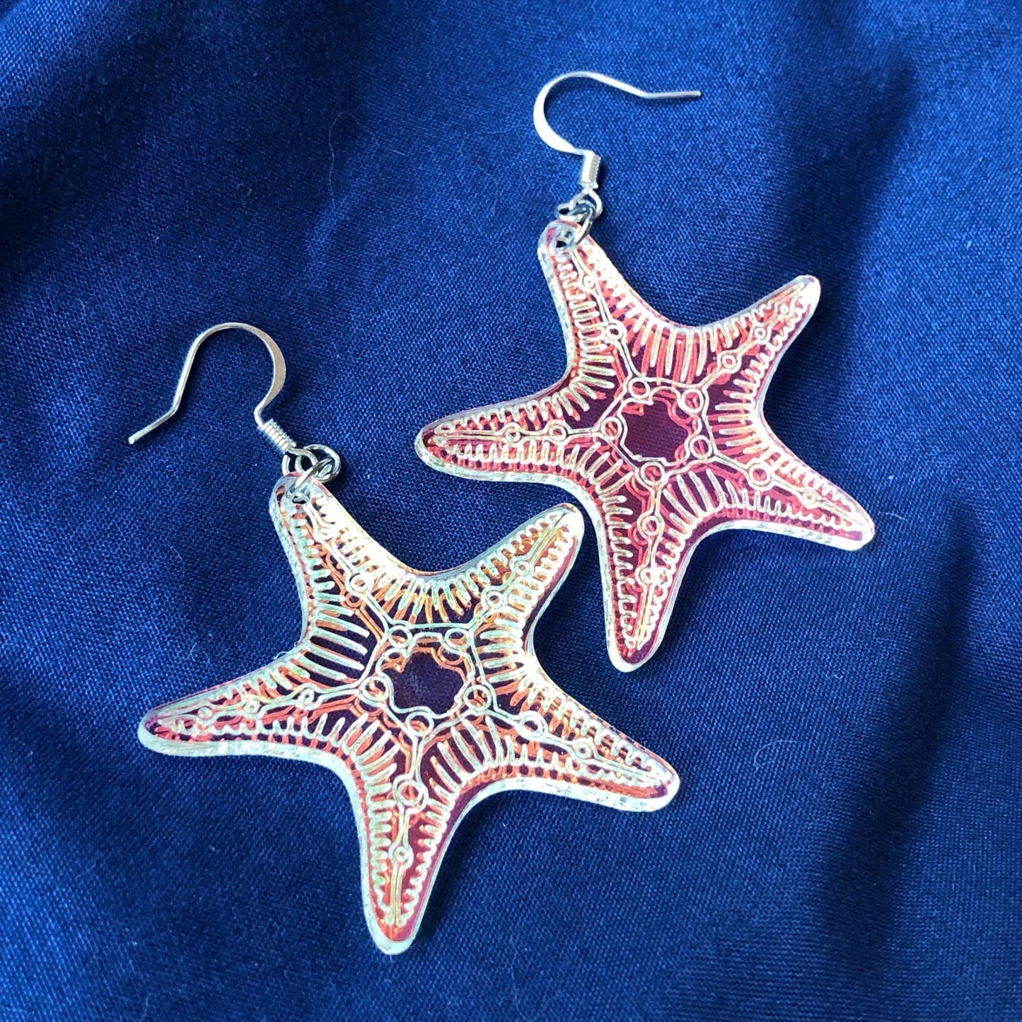 Iridescent Starfish Earrings - Driftless Enchantments