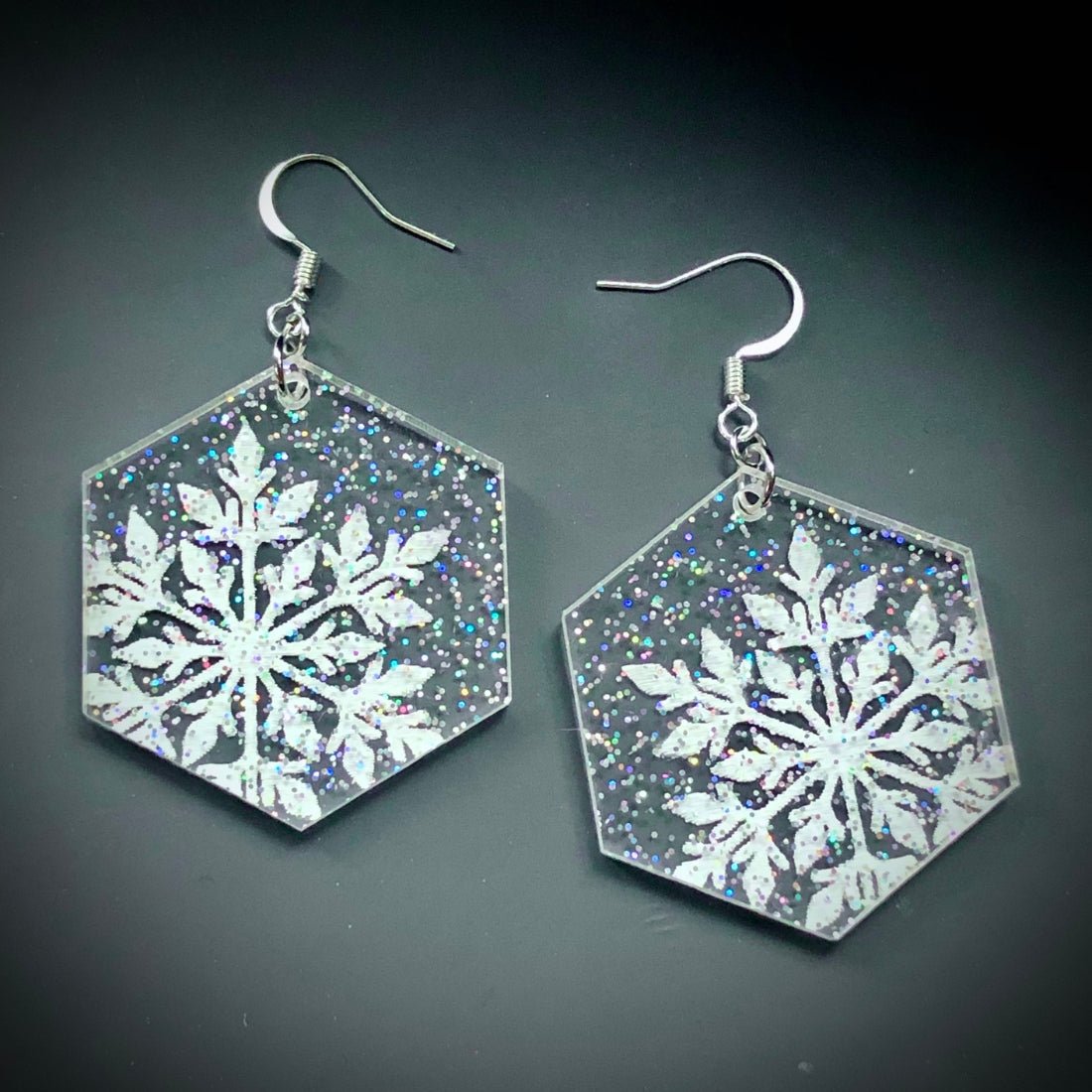 Magical Glitter Ice Crystal Earrings - Driftless Enchantments