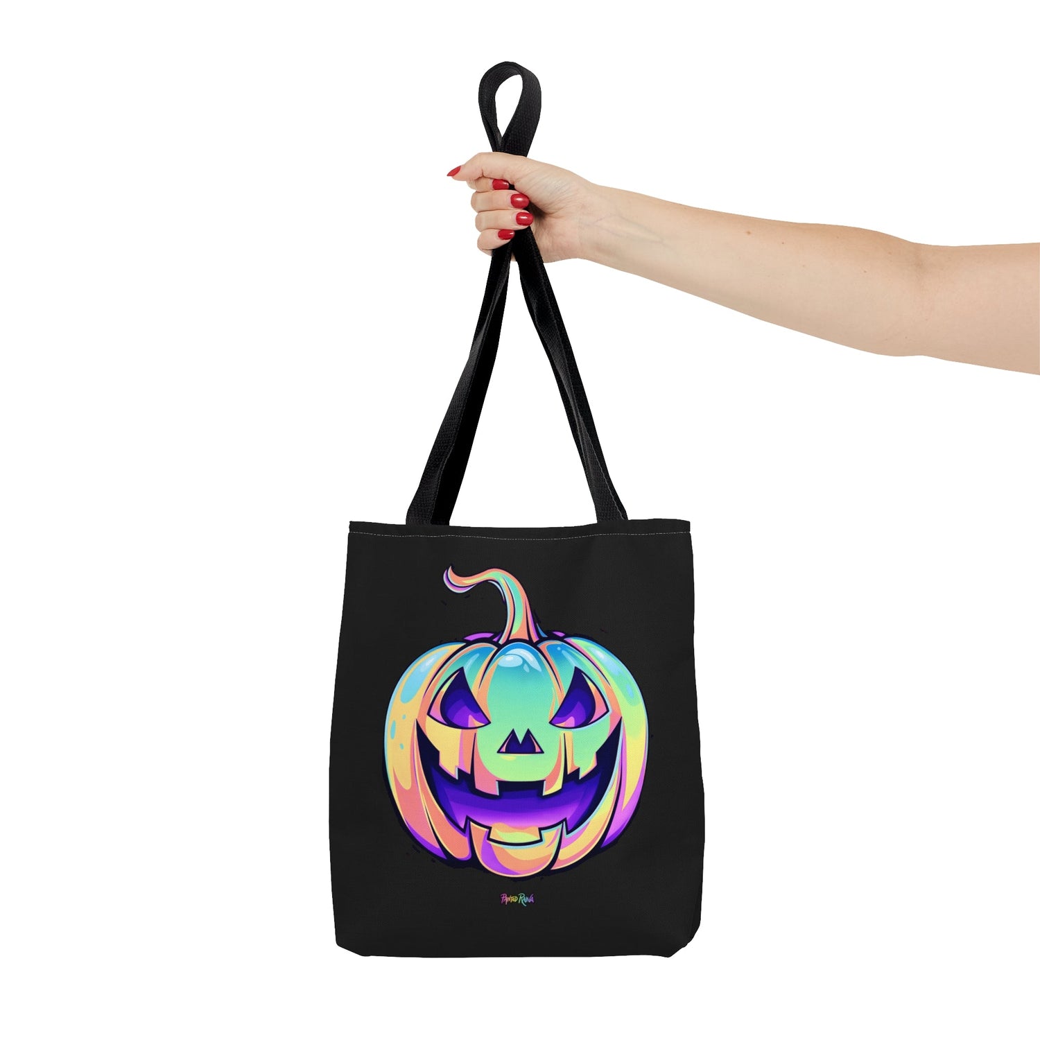 Pastel Jack-o'-Lantern Tote Bag - "Black Cat" - Driftless Enchantments