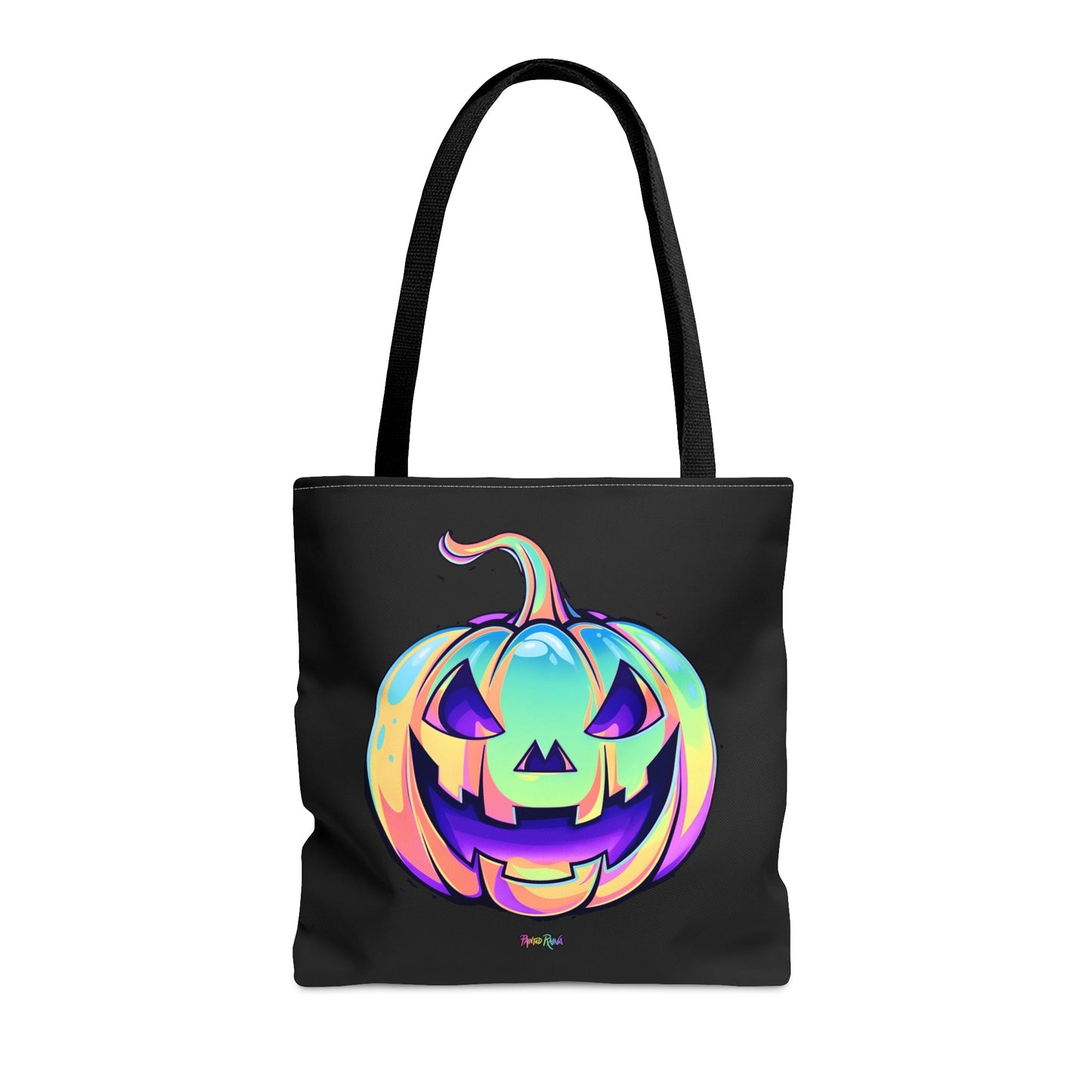 Pastel Jack-o'-Lantern Tote Bag - "Black Cat" - Driftless Enchantments