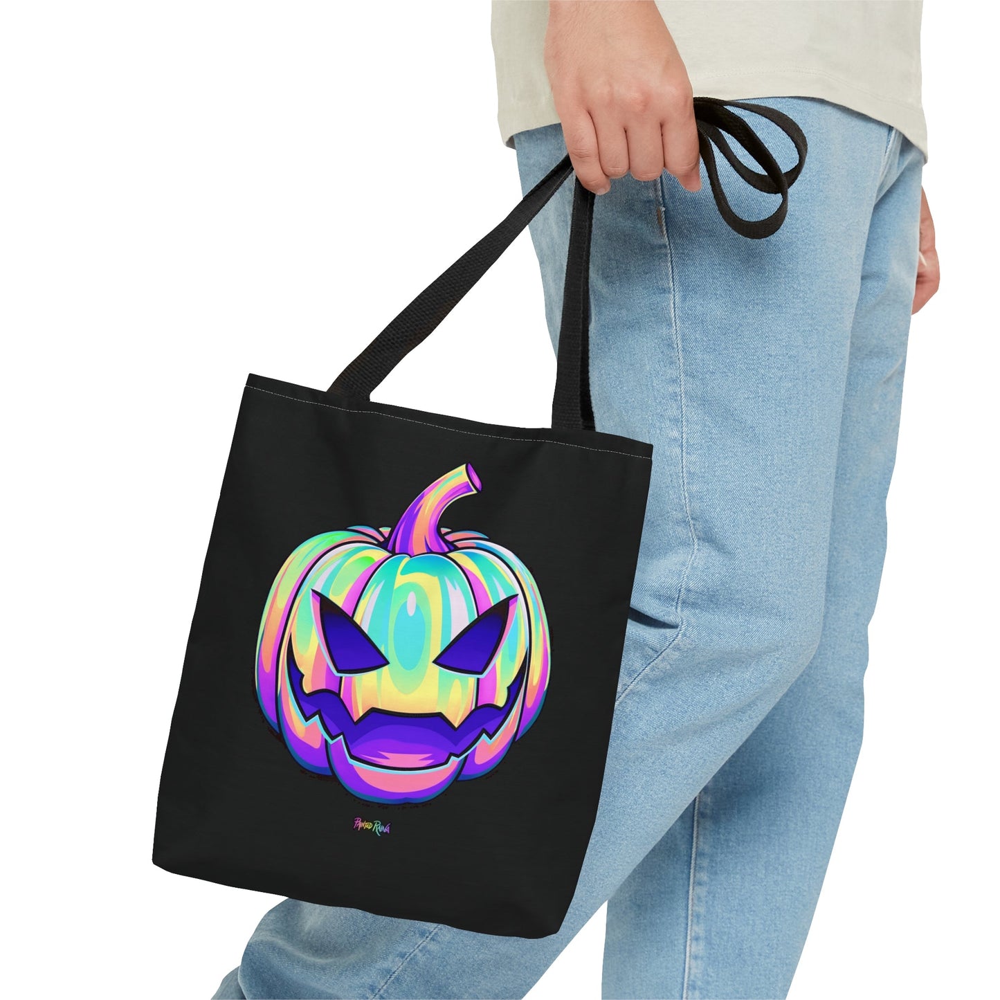 Pastel Jack-o'-Lantern Tote Bag - "The Joker" - Driftless Enchantments