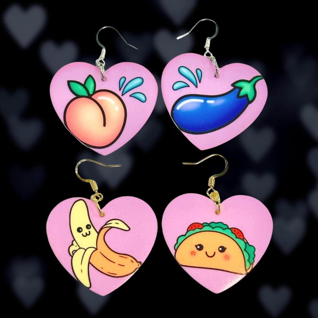 Sassy Valentine's Emoji Earrings - Driftless Enchantments