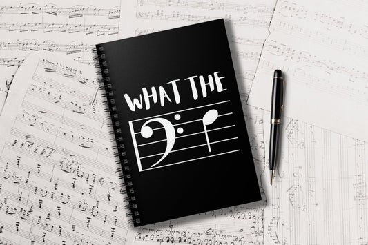 What the F Bass Note - Spiral Notebook - Driftless Enchantments