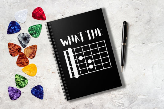 What the F Guitar Chord - Spiral Notebook - Driftless Enchantments